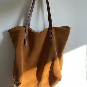 FOUNT Suede Tote - Goldenrod